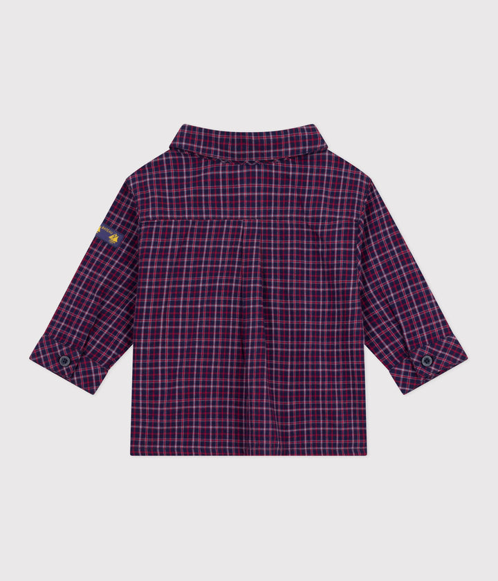 Camicia in flanella a quadri neonato A0EA4 09 PETIT BATEAU 