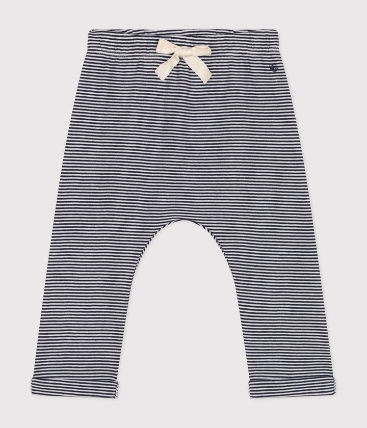 Pantaloni a righe con fiocco in cotone biologico A0BQ4 01 PETIT BATEAU 