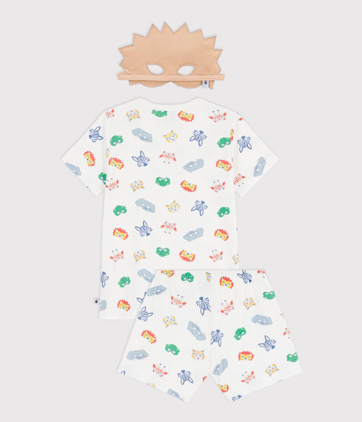 Pigiama stampa animali savana con maschera A0F6P 01 PETIT BATEAU 