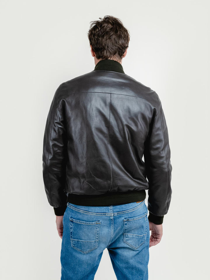 GIUBBOTTO IN PELLE REVERSIBILE IN NYLON DEREK SEAMLESS DEREK SEAMLESS 06 JACK LEATHER 
