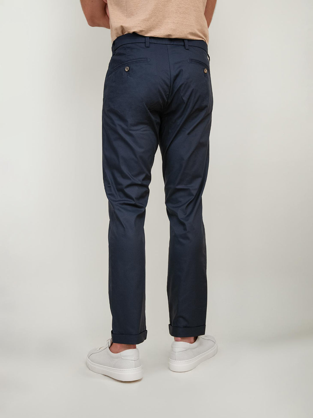 PANTALONE IN COTONE BLU NAVY BU24S16PAPA1202 200 ANDREA MORANDO 