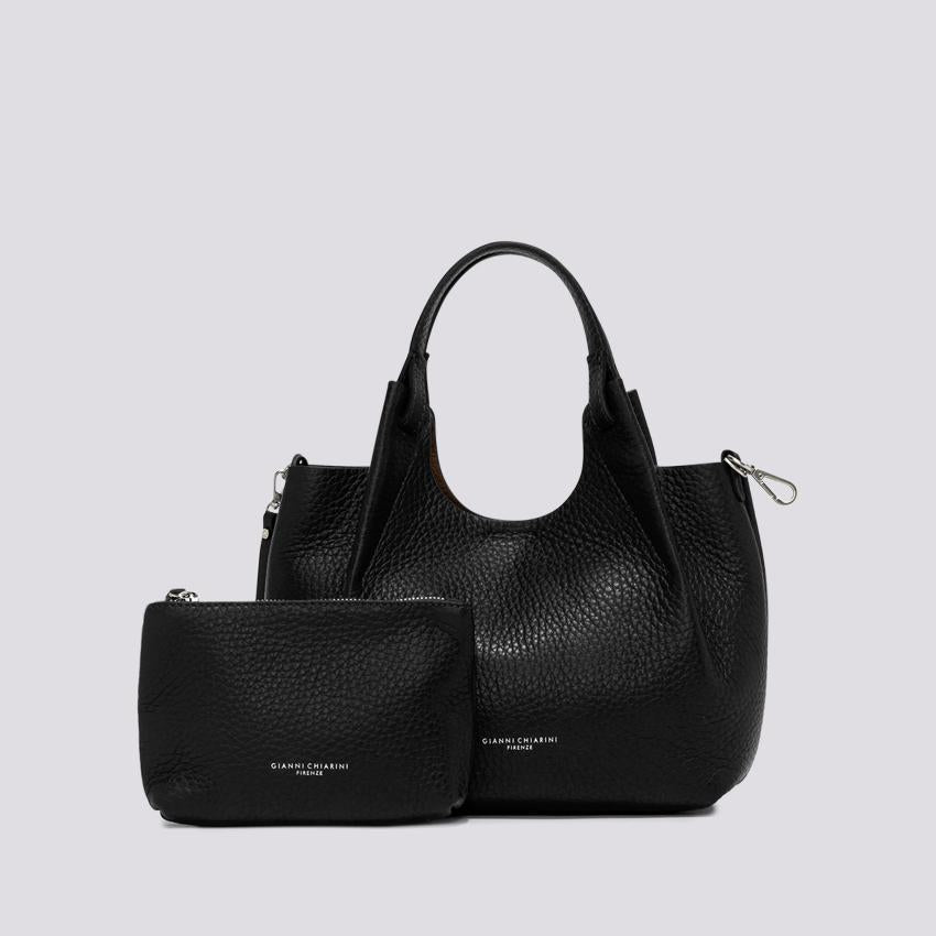 Borsa a spalla Dua in pelle marrtellata nera BS 9719/23AI RNGDBL 12565 GIANNI CHIARINI 
