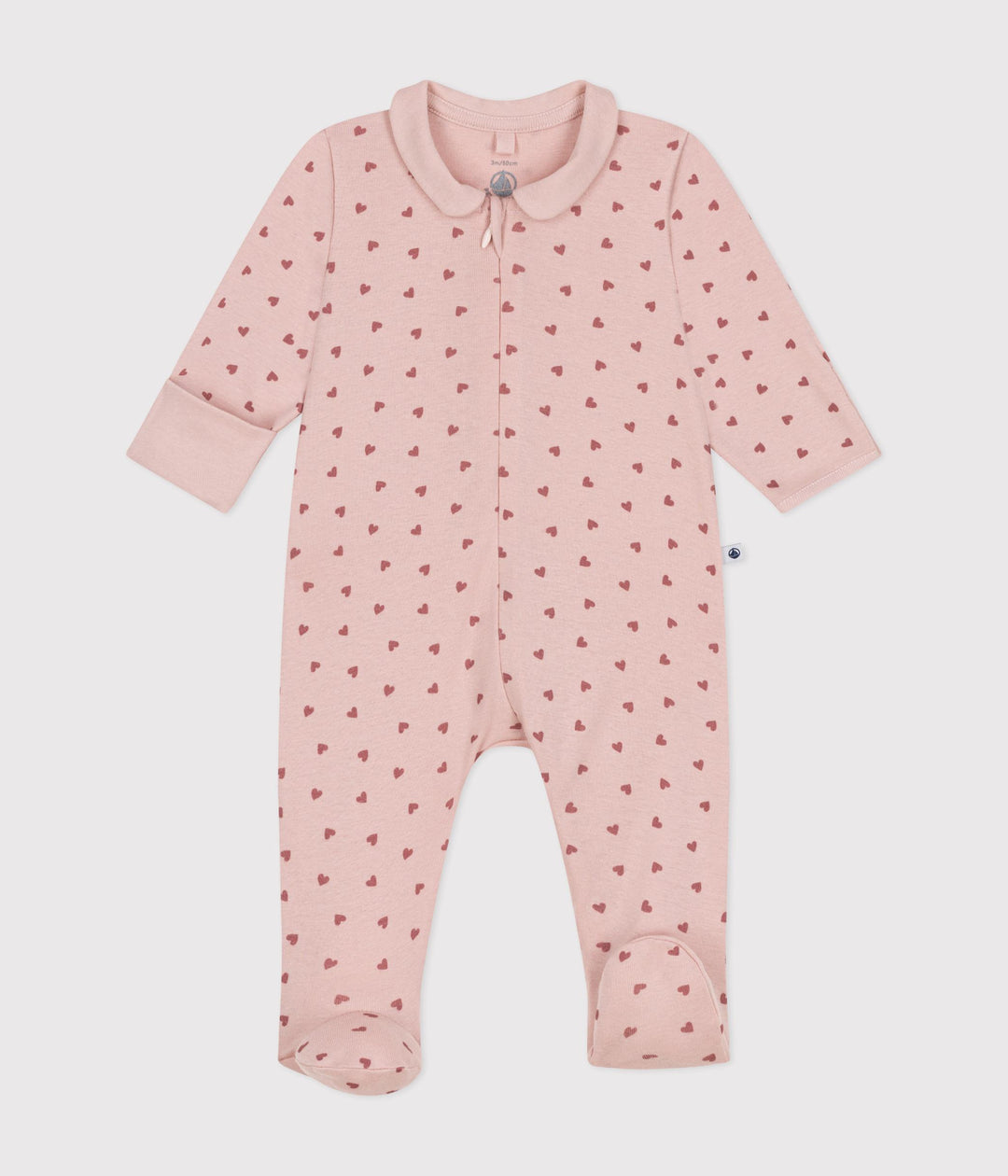 TUTINA ROSA IN COTONE CON CUORI A0AV7 01 PETIT BATEAU 
