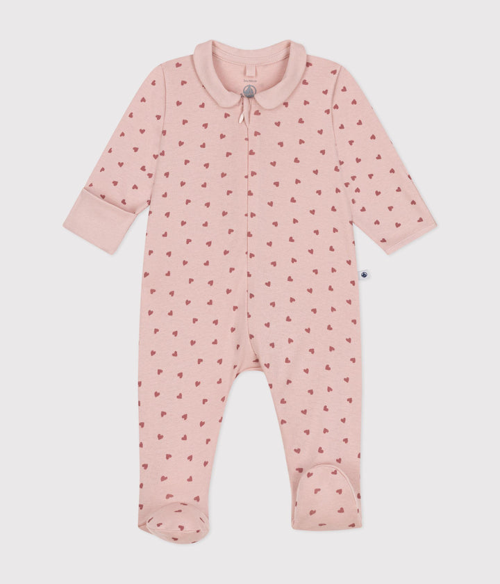 TUTINA ROSA IN COTONE CON CUORI A0AV7 01 PETIT BATEAU 