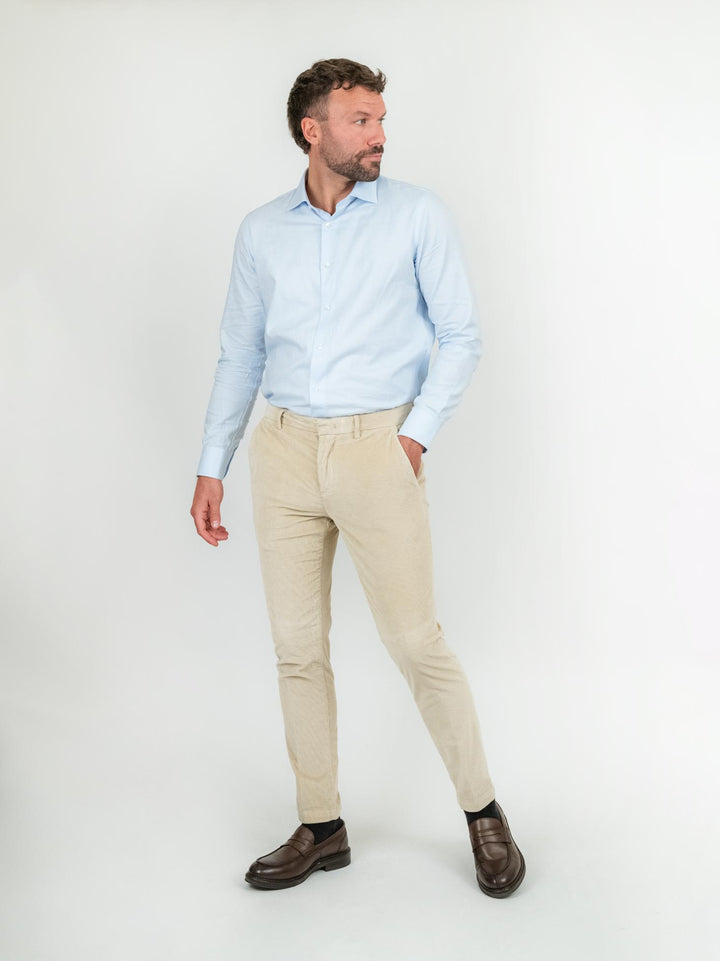 PANTALONE IN VELLUTO A COSTE BEIGE T502/BRO 038 NOLAB 