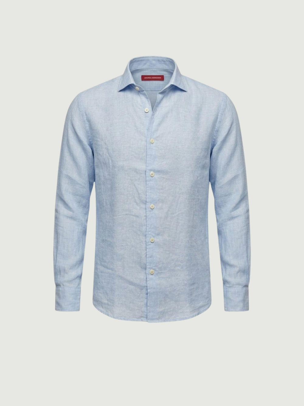 Camicia in lino azzurra chiaro BU26S02CALINENYARDDYED 240 ANDREA MORANDO 