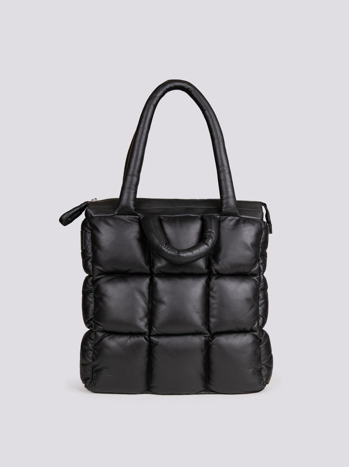 BORSA IN PELLE IMBOTTITA NERA MRLN 20 JACK LEATHER 
