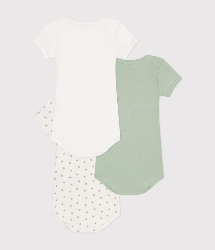 CONFEZIONE DA 3 BODY BEBÈ IN COTONE A09YO 00 PETIT BATEAU 