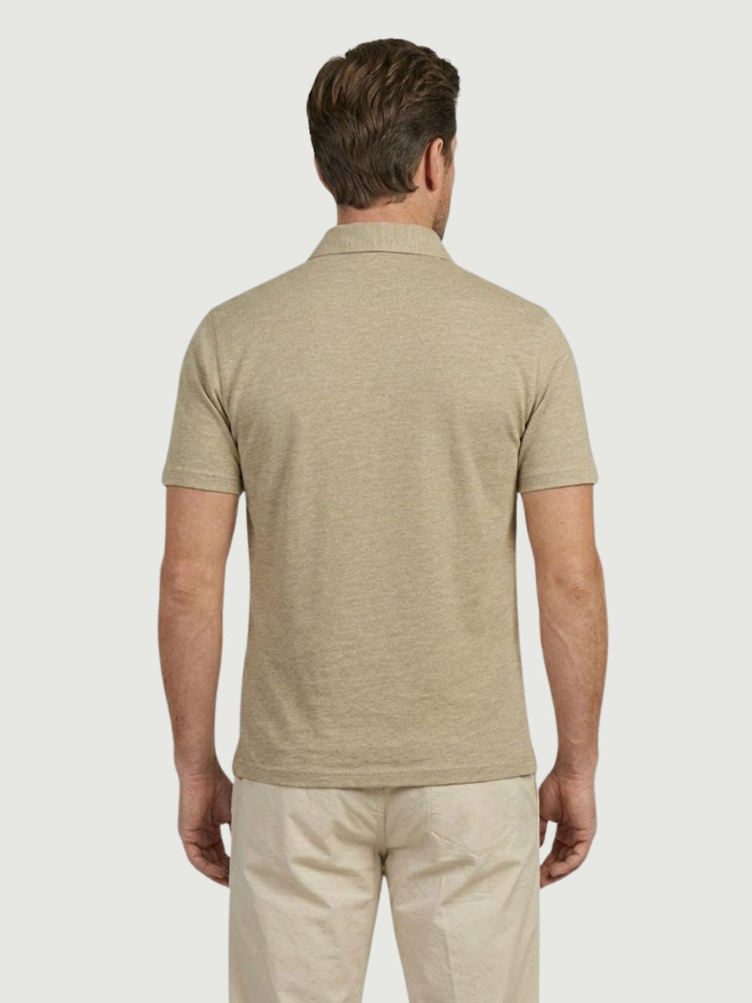 Polo in jersey lino cotone beige BU26S08POJERSEYLINCOT 506 ANDREA MORANDO 