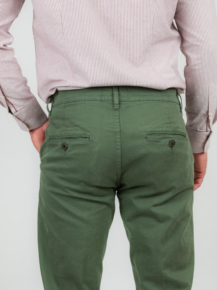 PANTALONE CHINOS VERDE SCURO 75903TO SALVIA ANDREA MORANDO 