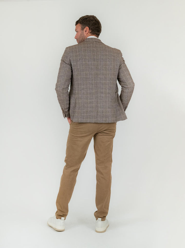 PANTALONE MARRONE  CON TASCHE A FILO