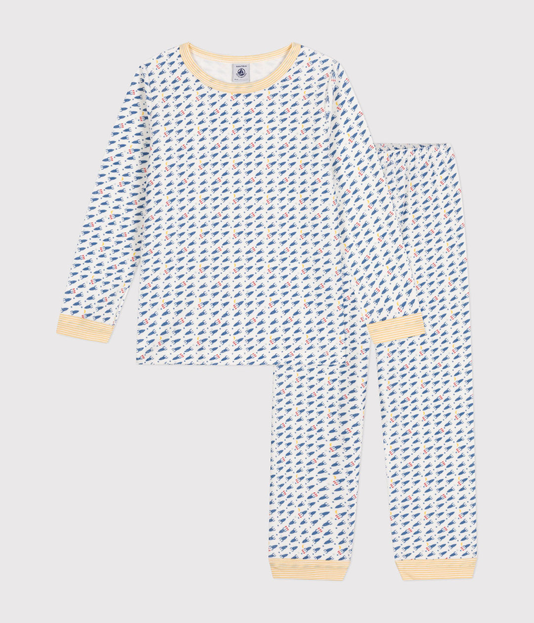 Pigiama in velluto con stampa razzi A0B8D 01 PETIT BATEAU 