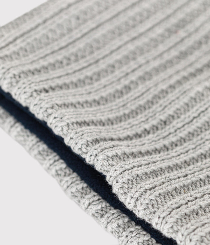 Snood grigio in maglia foderata in pile bambino A0BS0 10 PETIT BATEAU 