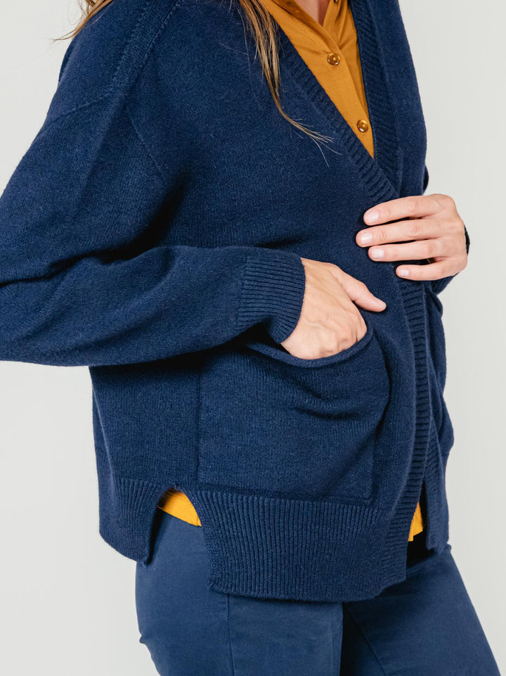 CARDIGAN APERTO BLU 0570551 0115 BIMOR 