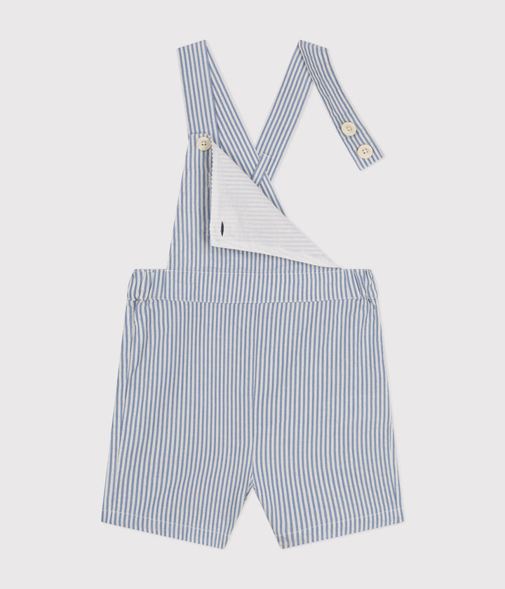 SALOPETTE CORTA BEBÈ IN SEERSUCKER A09JT 05 PETIT BATEAU 