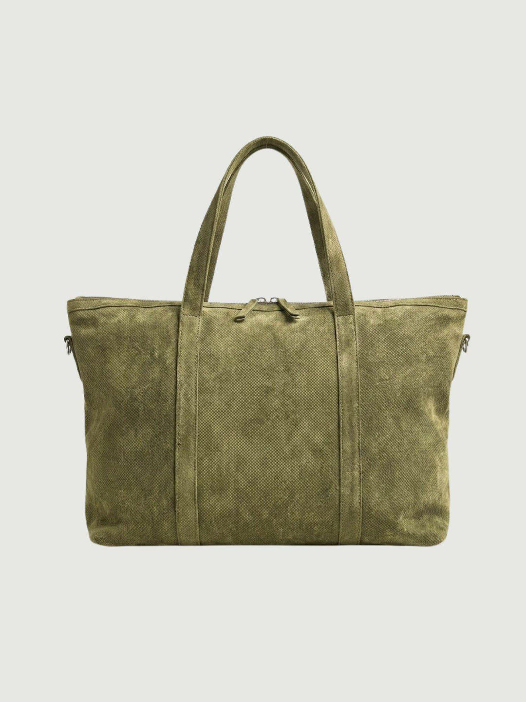 Borsone Juan in camoscio verde muschio JUAN 28 JACK LEATHER 