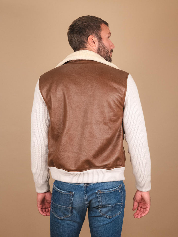 BOMBER IN LANA VERGINE E ALCANTARA 13141 400 ANDREA MORANDO 