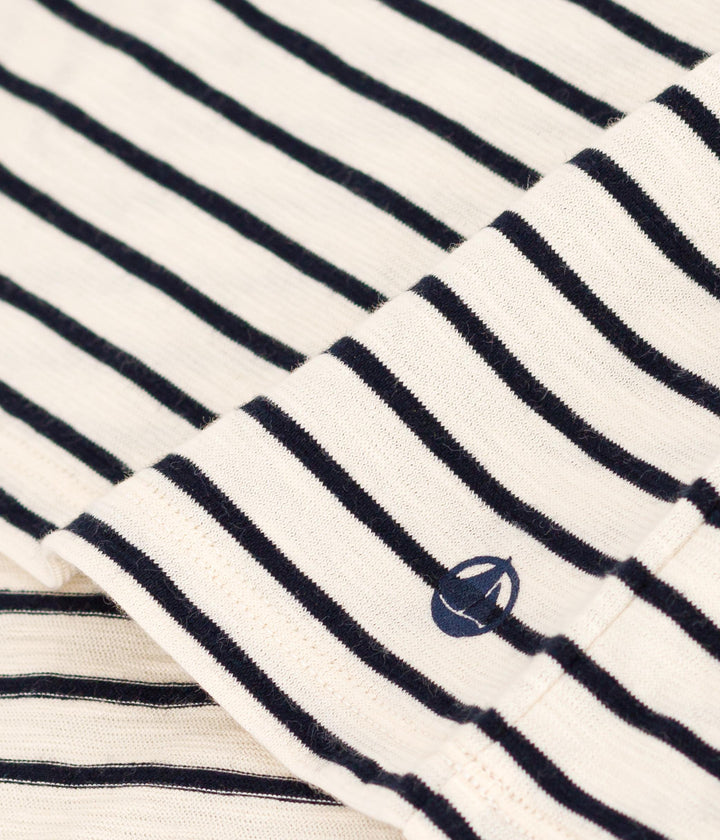 T-SHIRT REGULAR GIROCOLLO IN COTONE RIGATO DONNA A0ACW 01 PETIT BATEAU 