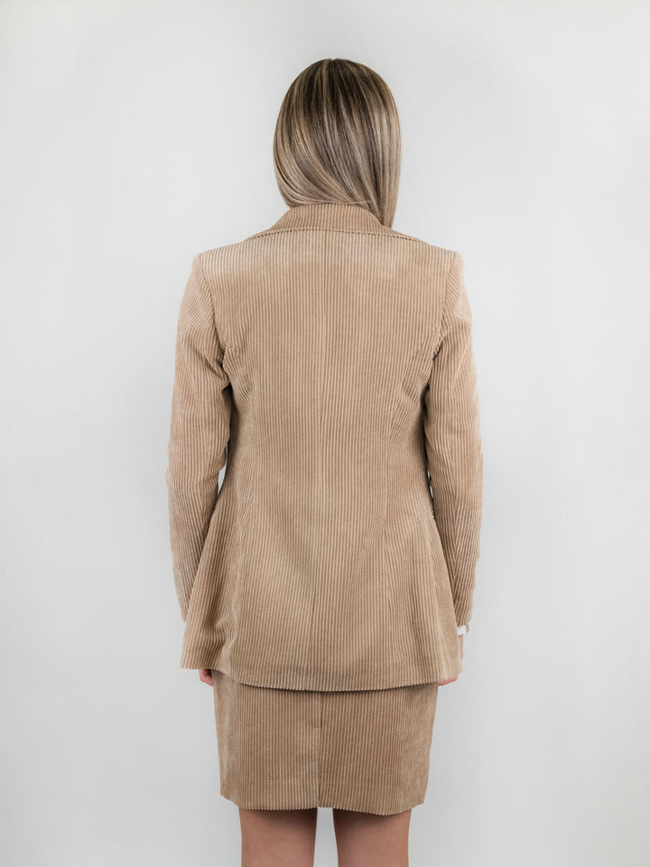BLAZER VELLUTO BEIGE A COSTE GIA5455 BEIGE ANDREA MORANDO 