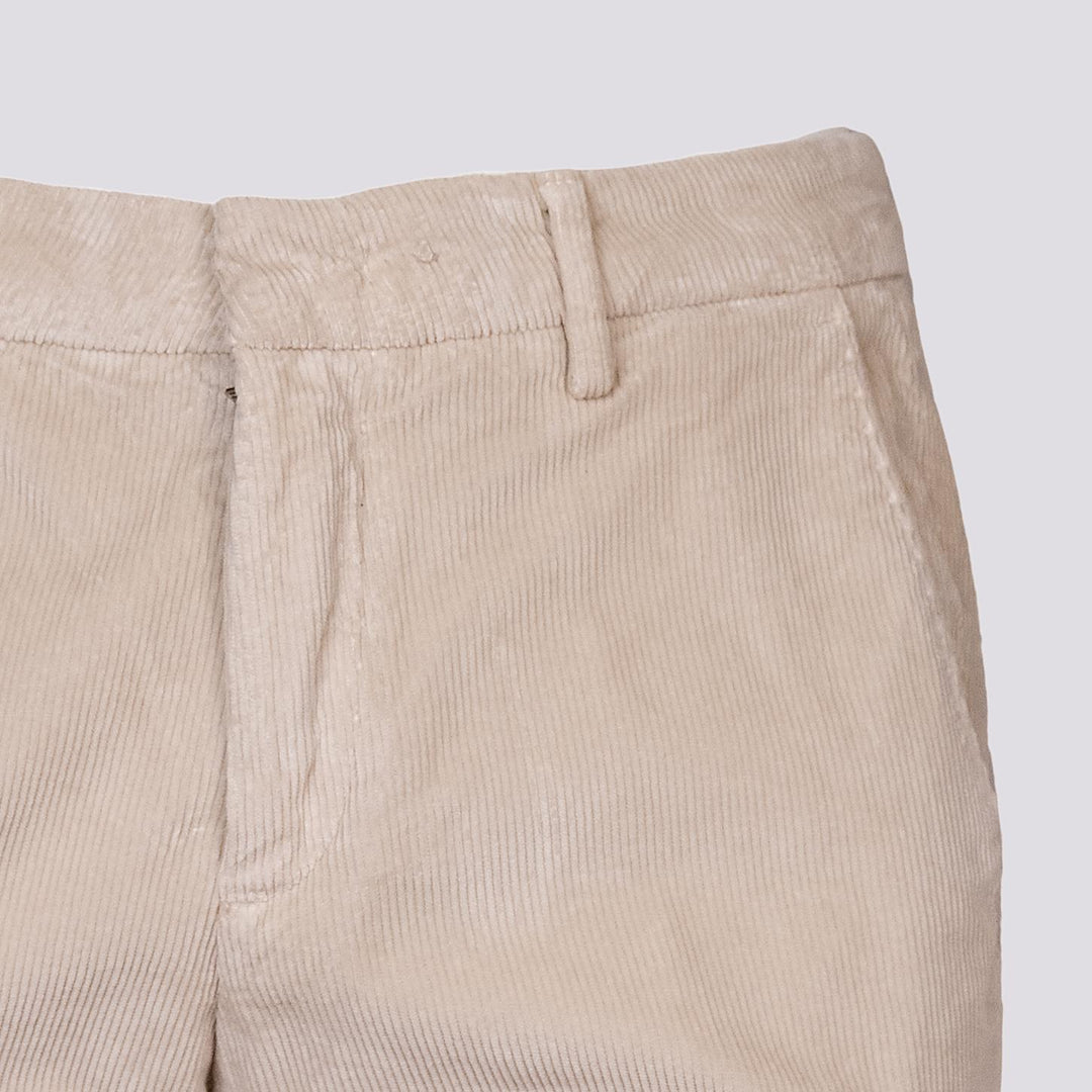 PANTALONE IN VELLUTO BEIGE CON TASCA A FILO T502/THI 011 NOLAB 