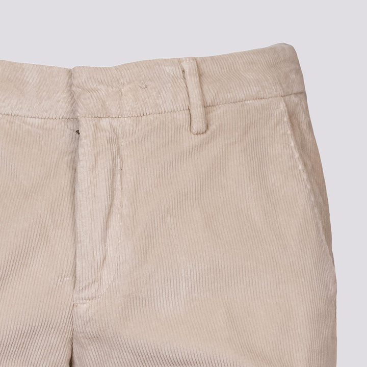 PANTALONE IN VELLUTO BEIGE CON TASCA A FILO T502/THI 011 NOLAB 