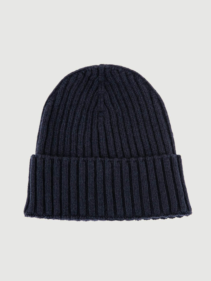 BERRETTO IN CASHMERE BLU NAVY A COSTE 168 MARINE ANDREA MORANDO 