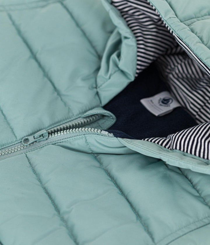 PIUMINO FODERATO IN PILE VERDE PAUL<BR/> A08PT 06 PETIT BATEAU 