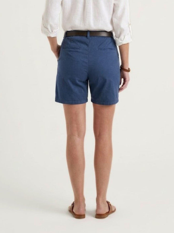 Bermuda in cotone blu con cintura 81007CG DENIM ANDREA MORANDO 