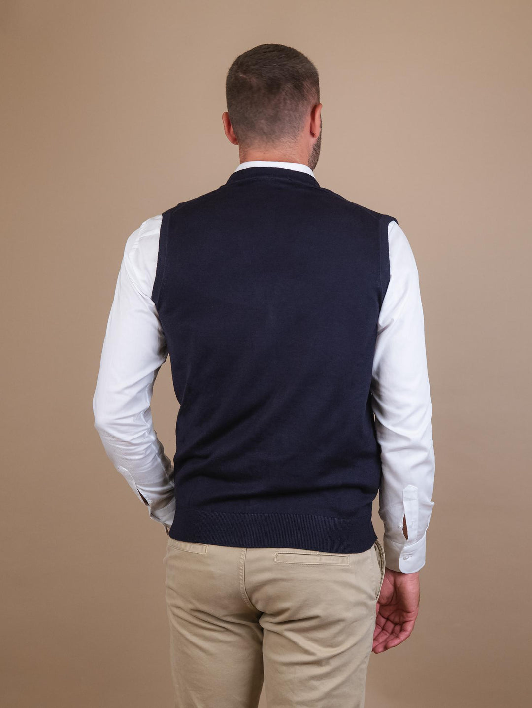 GILET CON BOTTONI NAVY 3002900 205 ANDREA MORANDO 