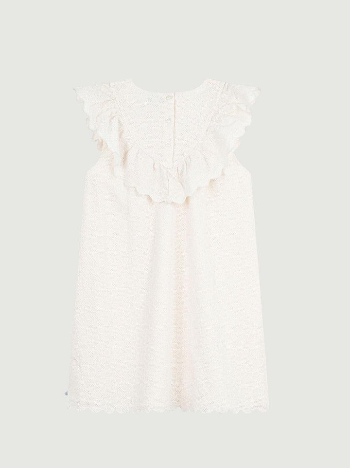 Vestito in sangallo traforato bianco A0EZY 01 PETIT BATEAU 