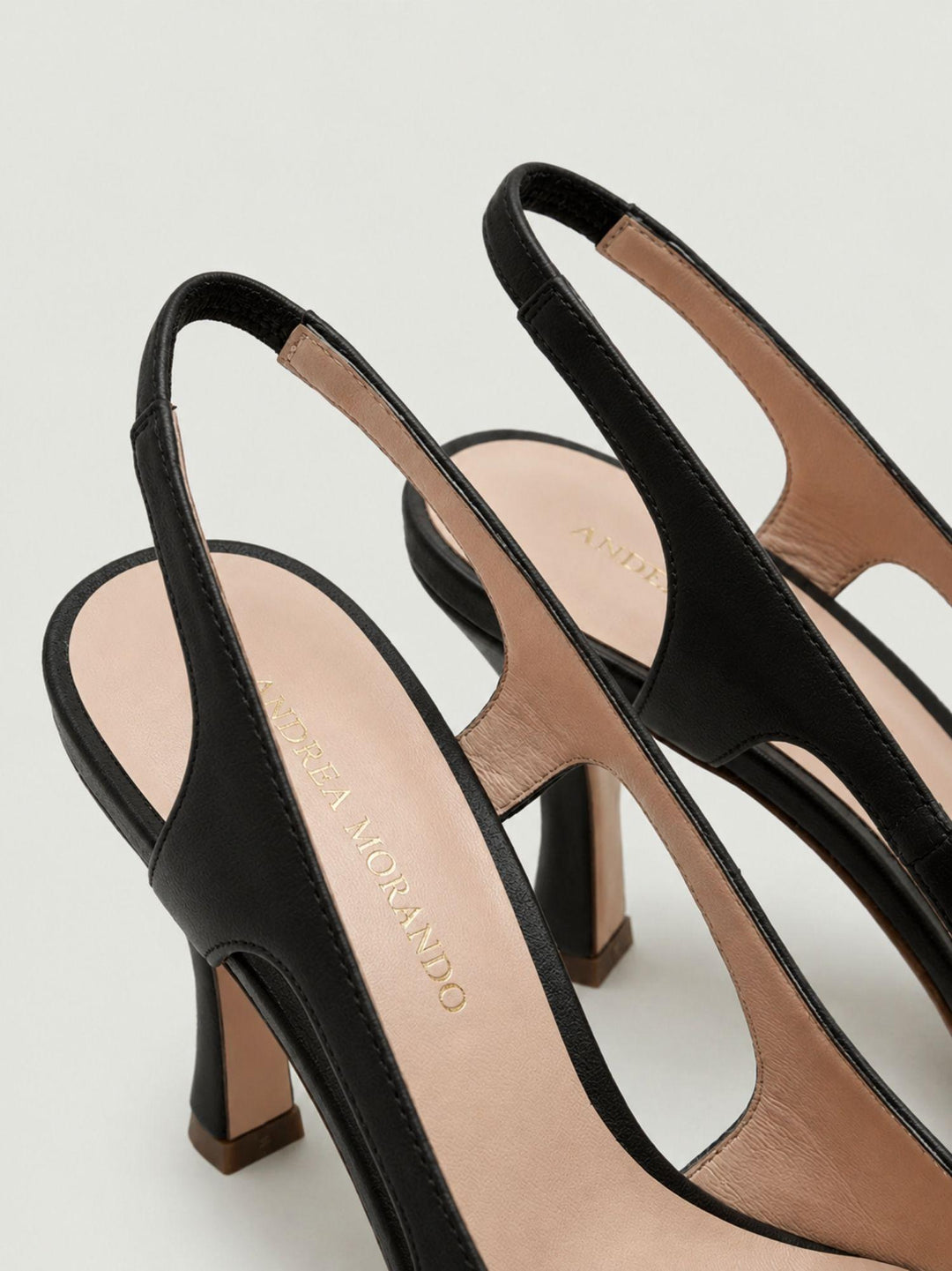 Dècolletè slingback in pelle nera S260 NERO ANDREA MORANDO 