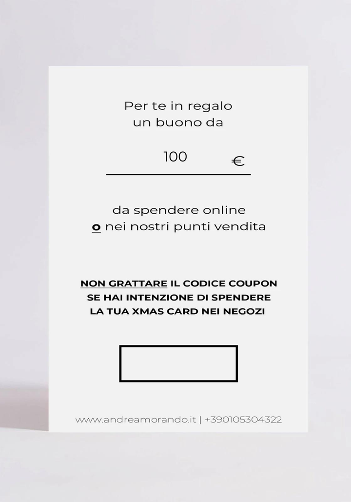GIFT CARD 100 GIFTCARD100 NC ANDREA MORANDO 