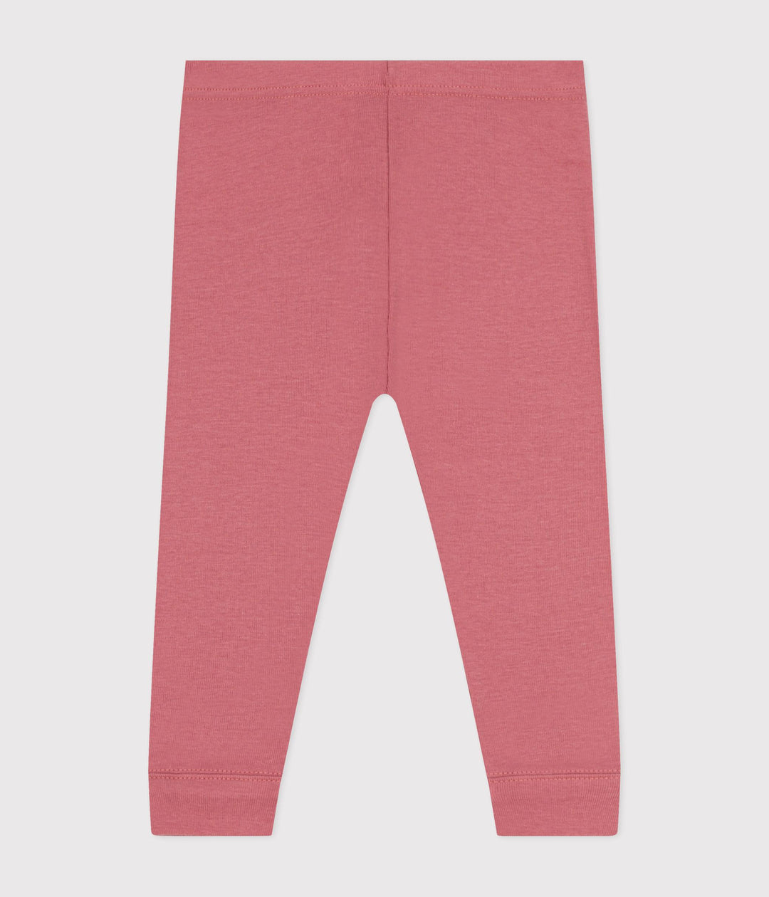 Leggings a tinta unita rosa in cotone per bebè A0BQH 06 PETIT BATEAU 
