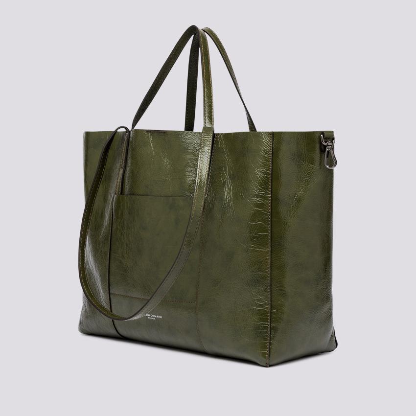 Borsa Super Light in Naplack guam Green BS 10336 NPK 13131 GIANNI CHIARINI 