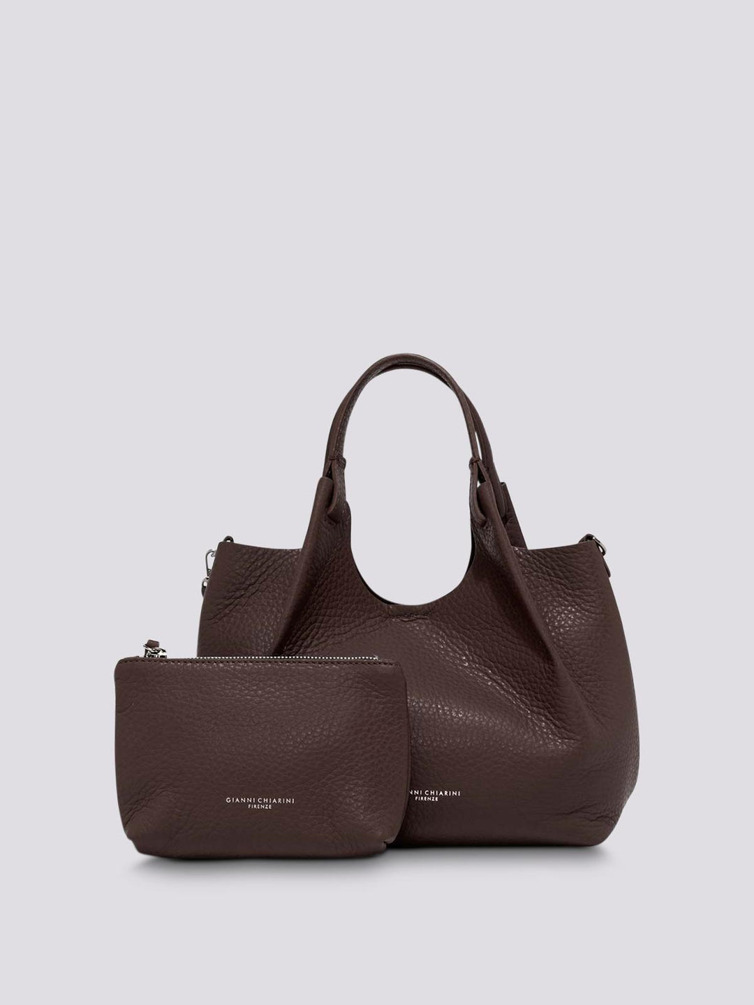 Borsa a spalla Dua in pelle martellata TESTA MORO BS 9719/23AI RNGDBL 12573 GIANNI CHIARINI 