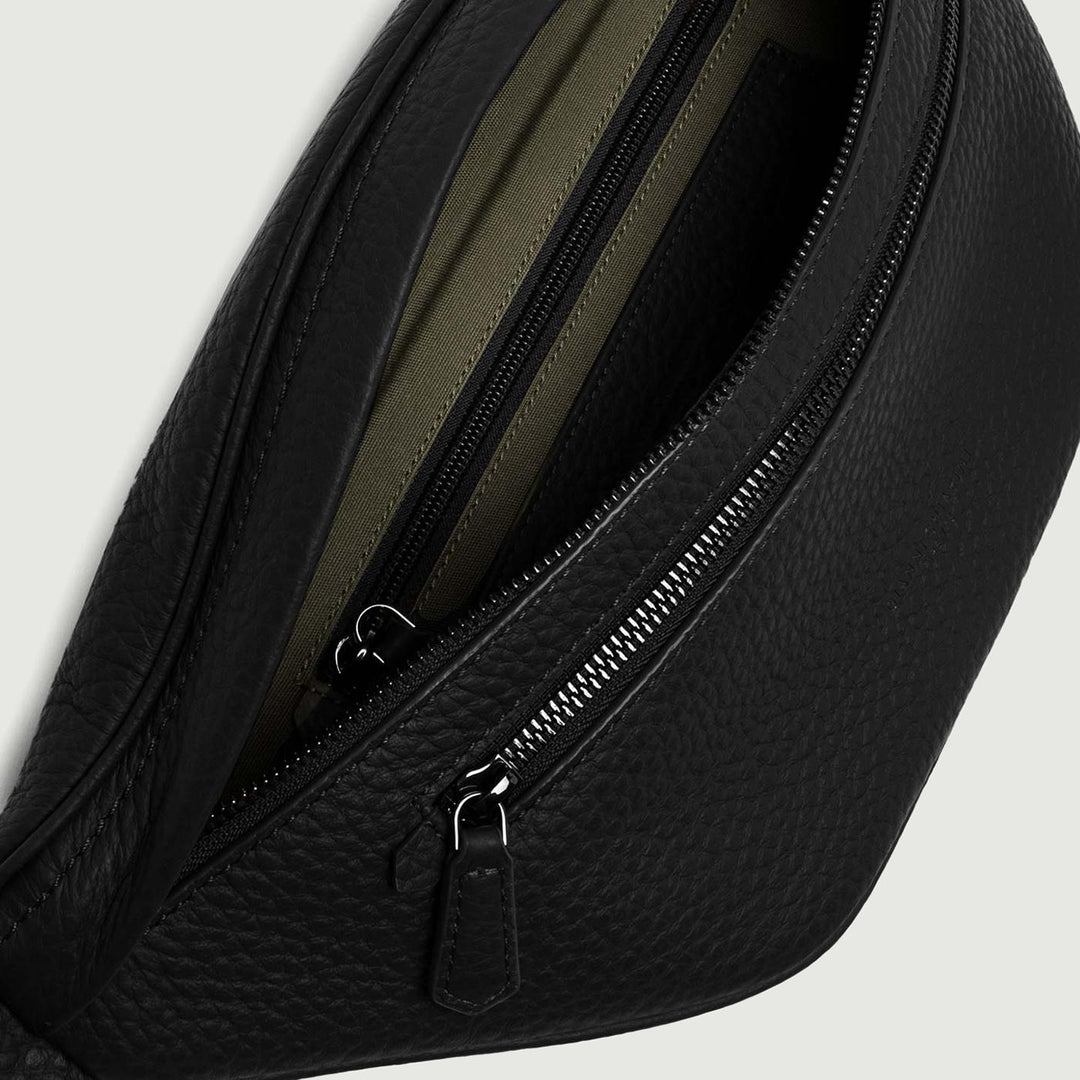 MARSUPIO FLORENCE IN PELLE MARTELLATA NERA MPU B17814 QNT 001 GIANNI CHIARINI 