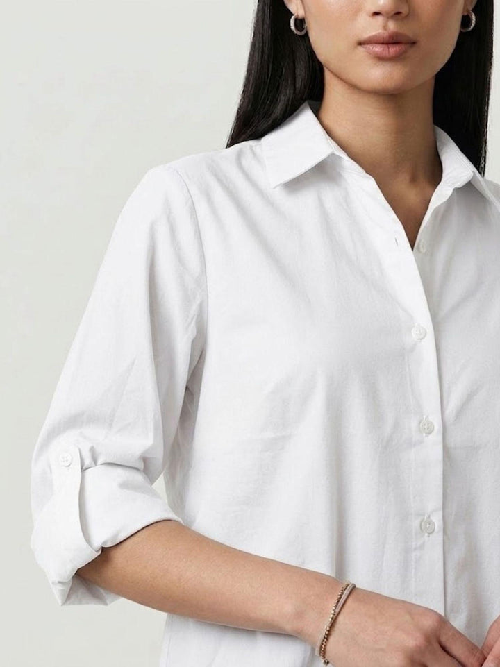 Camicia over in cotone bianca M796/221 10 ANDREA MORANDO 