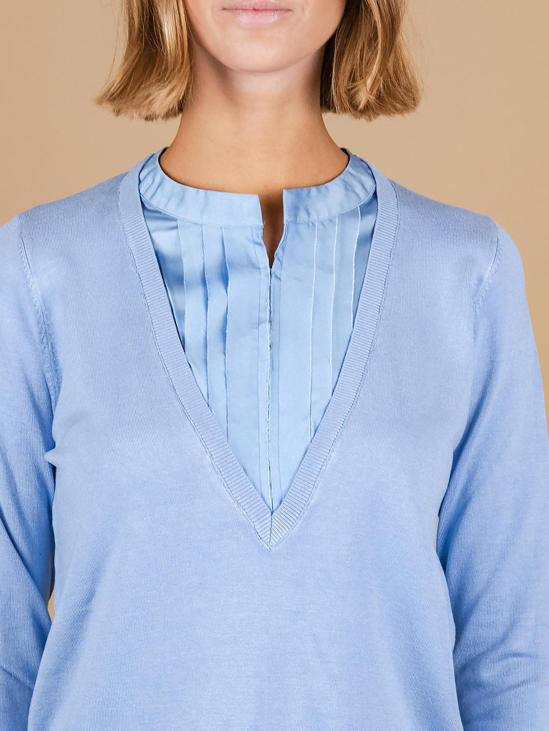maglia+ camicia plissè 2351011 082 ANDREA MORANDO 