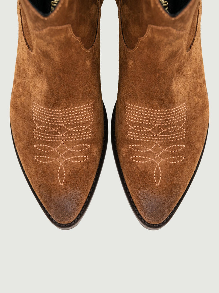 TEXANO IN PELLE SCAMOSCIATA COLOR TABACCO 1914 VELOUR-TABACCO ANDREA MORANDO 