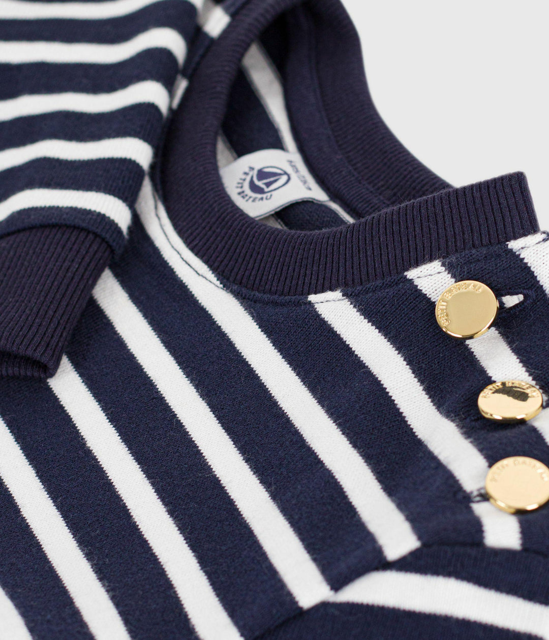 Abito marinière a maniche lunghe in cotone bambina A0EBL 01 PETIT BATEAU 