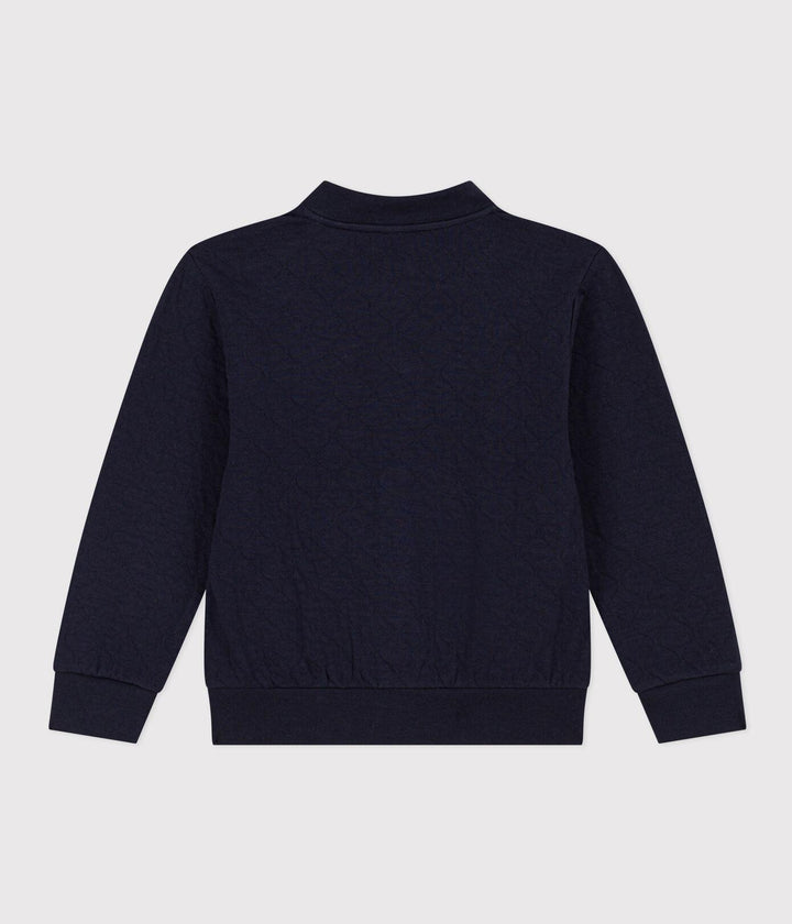 CARDIGAN IN TUBIQUE BAMBINO A080U 01 PETIT BATEAU 