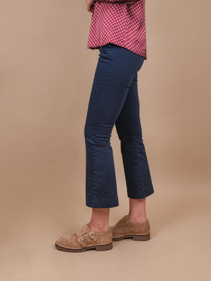 PANTALONE A TROMBETTA BLU 824JA 111 ANDREA MORANDO 