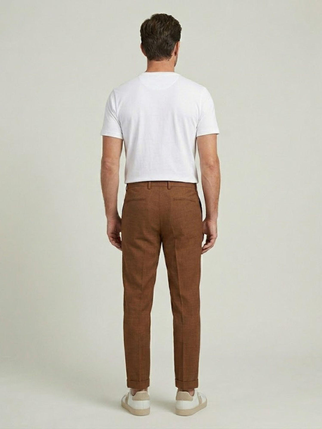 Pantalone  tela paracadute con coulisse in cotone ruggine CO0073M 5002 ANDREA MORANDO 