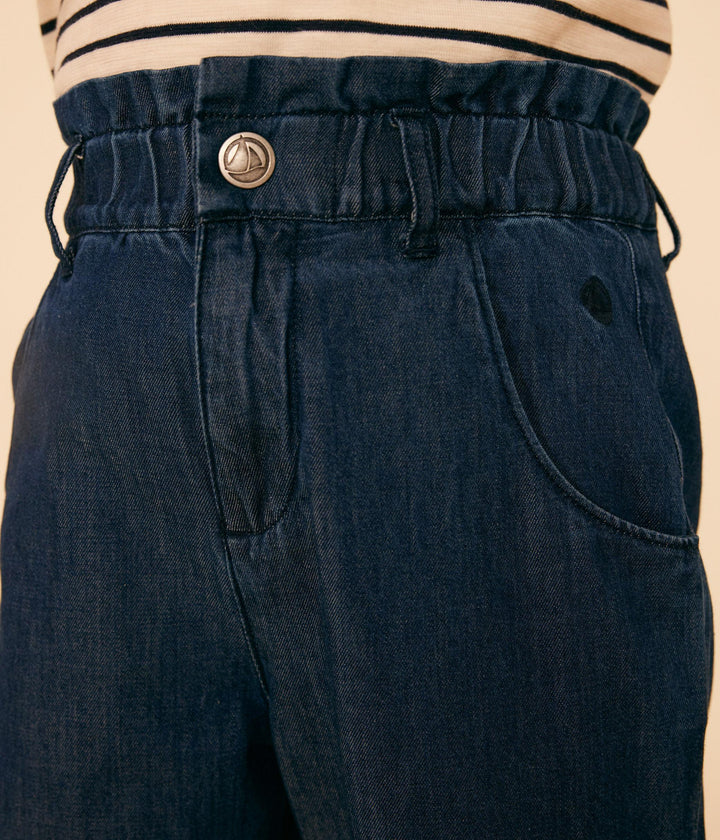 PANTALONI DRITTI IN DENIM LEGGERO BAMBINA A09ND 01 PETIT BATEAU 