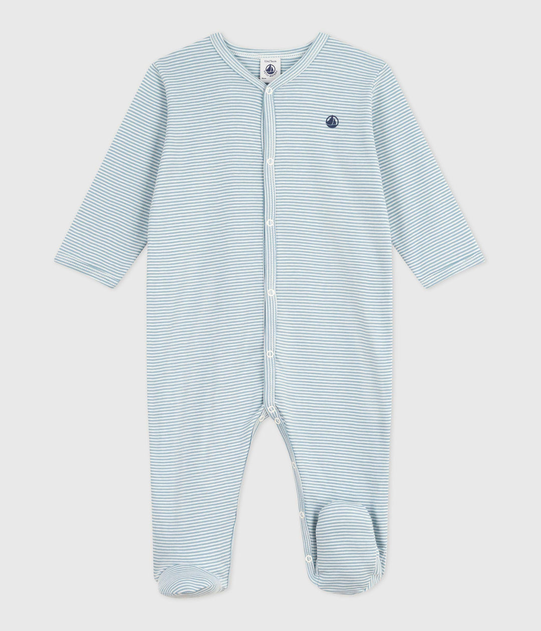Pigiama in cotone millerighe neonato A0E2M 01 PETIT BATEAU 