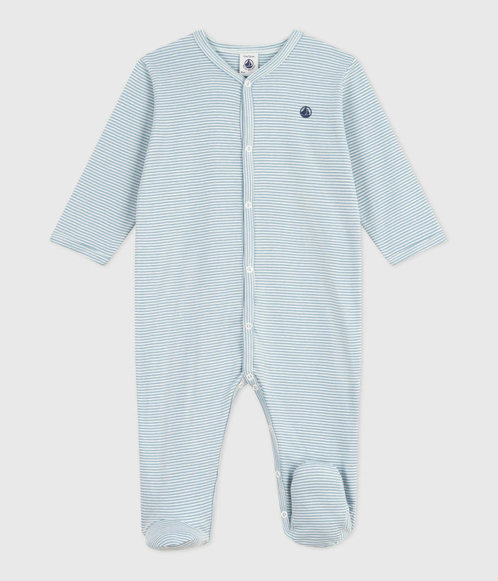 Pigiama in cotone millerighe neonato A0E2M 01 PETIT BATEAU 