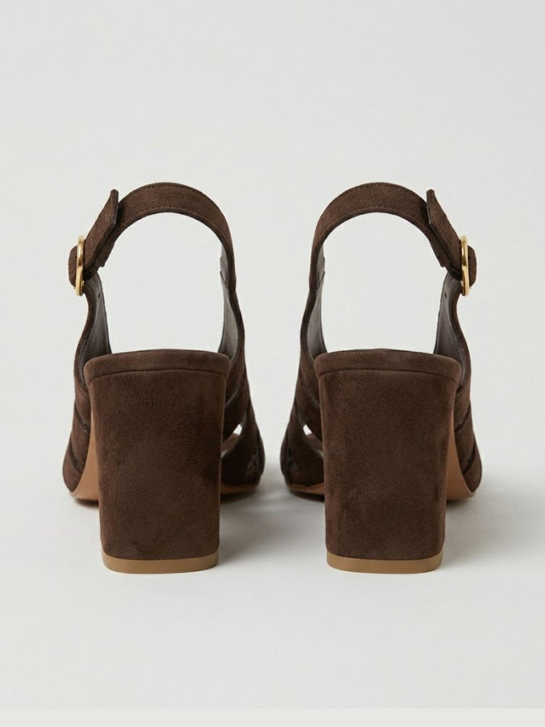 Sandalo slingback in pelle scamosciata moro 2753 T.MORO ANDREA MORANDO 