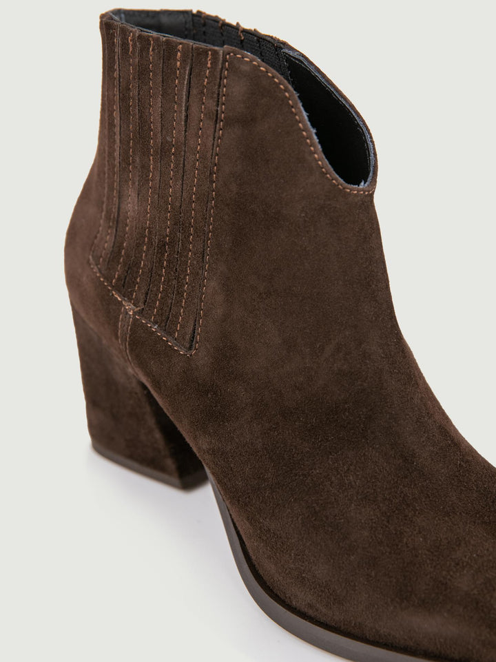 STIVALETTO TEXANO SCAMOSCIATO TESTA MORO CON SCOLLO 7348/42CAM T MORO ANDREA MORANDO 