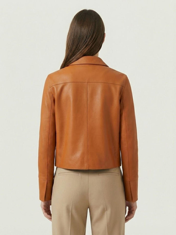 Giacca Malaga in nappa bonded terracotta MALAGA 53 JACK LEATHER 