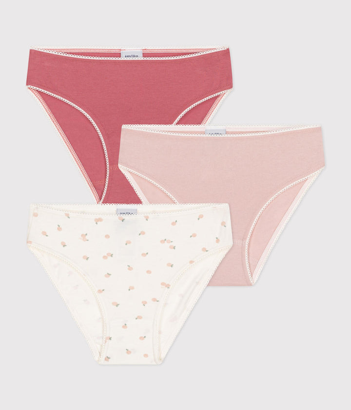 Set di 2 slip in cotone ed elastan rosa A0BGE 00 PETIT BATEAU 